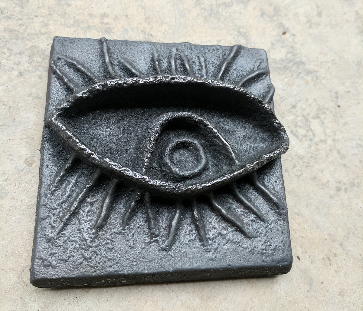 A iron tile created by student