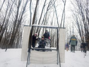 Snowshoeing near Satisfaction from Nature