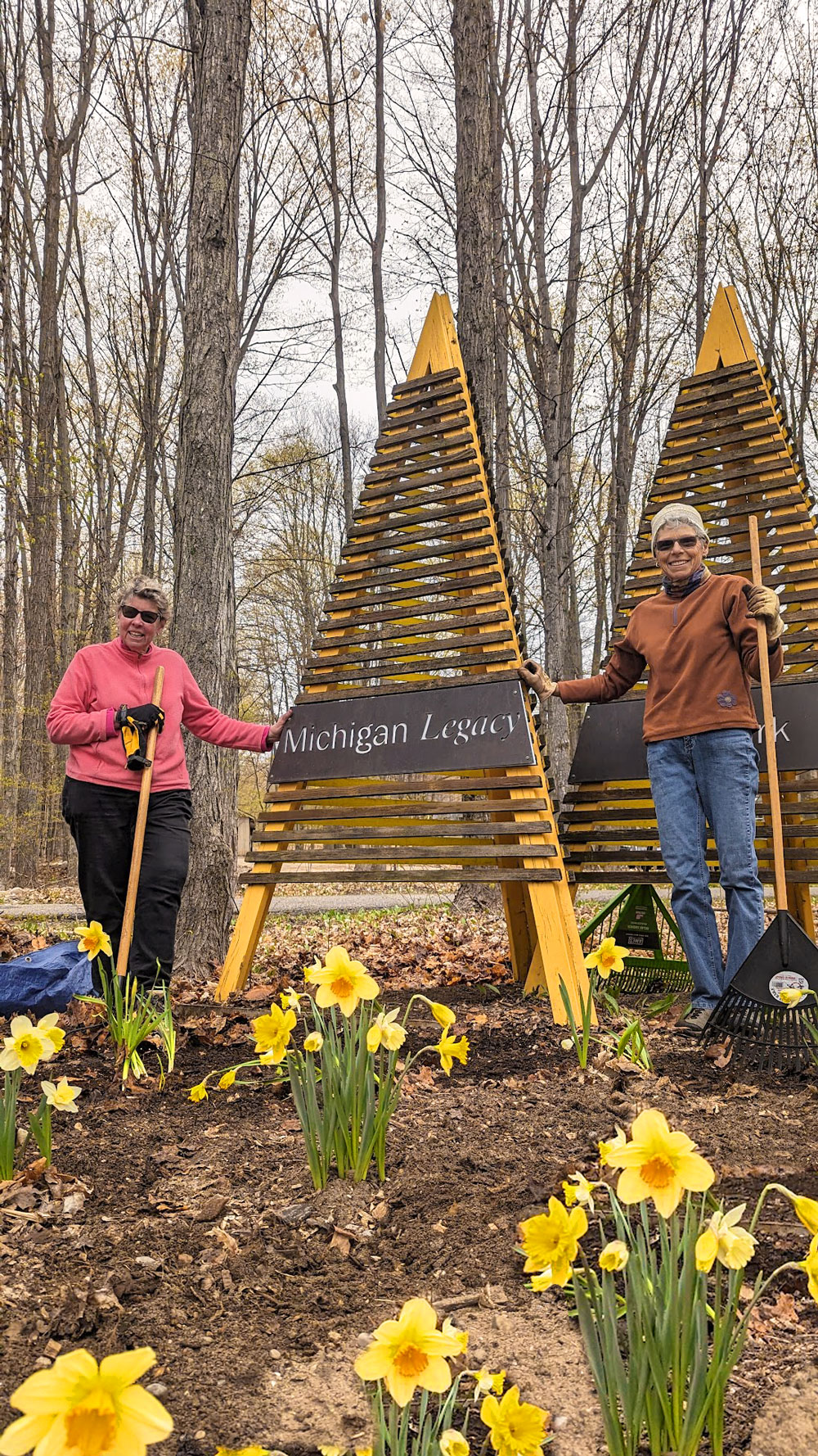 Volunteers at Michigan Legacy Art Park