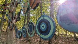 Michigan Blue community art project at Michigan Legacy Art Park